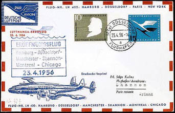 1956 Lufthansa FFC Hamburg-Shannon-Chicago